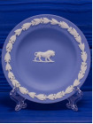 Wedgwood тарелка, блюдце Лев, Leo, Знаки Зодиака, винтажная, коллекционная, бисквитный фарфор, джаспер