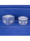 Коллекционная винтажная круглая шкатулка таблетница Wedgwood
