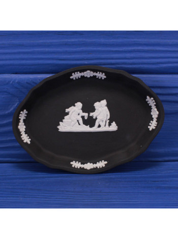 Коллекционное блюдце Wedgwood для украшений, лоток для мелочей редкого черного цвета