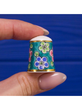 Nimura Ceramics наперсток Plum Blossoms, коллекционный, винтажный, Thimble Collectors Club