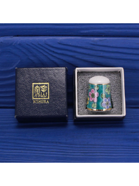 Nimura Ceramics наперсток Plum Blossoms, коллекционный, винтажный, Thimble Collectors Club