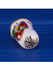 Caverswall наперсток Christmas (Рождество) 1993, винтажный, коллекционный, фарфоровый, Thimble Collectors Club