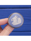 Редкая серебряная винтажная брошь в оригинальной коробочке от Wedgwood