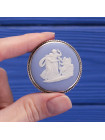 Редкая серебряная винтажная брошь в оригинальной коробочке от Wedgwood
