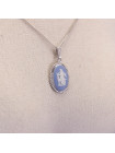 Редкая серебряная винтажная подвеска Wedgwood голубой Jasper