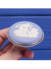 Редкая серебряная винтажная брошь от Wedgwood 1954 год