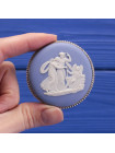 Редкая серебряная винтажная брошь от Wedgwood 1954 год