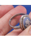Редкое винтажное серебряное кольцо от Wedgwood голубой Jasper