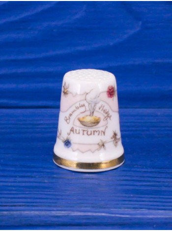 Royal Doulton наперсток Autumn, Осень, Brambly Hedge, Jill Barklem, винтажный, коллекционный, фарфоровый