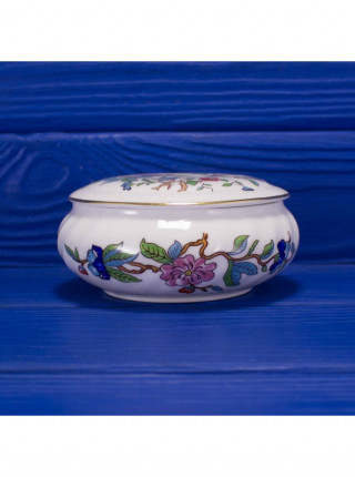 Aynsley шкатулка Pembroke, фарфоровая, круглая, винтажная, коллекционная