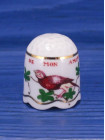 Наперсток Cage De Mon Amitie винтажный, коллекционный, фарфоровый, Thimble Collectors Club