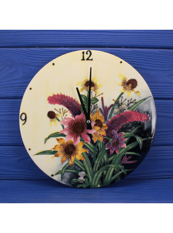 Настенные часы с красочным объемным рисунком дизайна Summer Bouquet от Old Tupton Ware