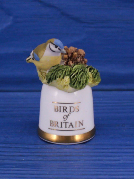 Sutherland наперсток Blue Tit, лазоревка, серии Birds of Britain, винтажный, коллекционный