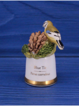 Sutherland наперсток Blue Tit, лазоревка, серии Birds of Britain, винтажный, коллекционный