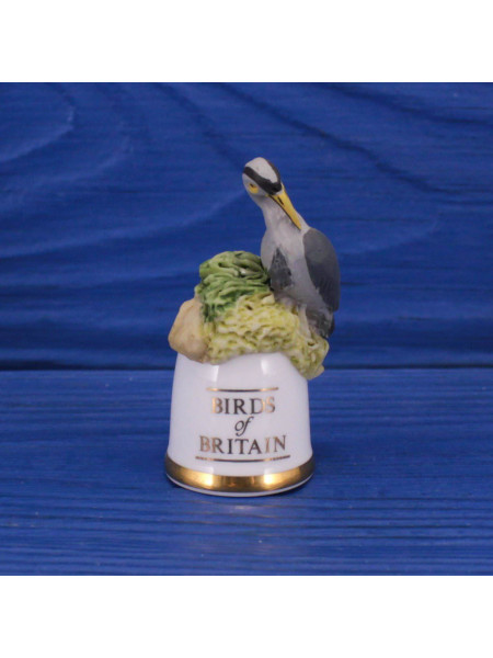 Sutherland наперсток Heron, цапля, серии Birds of Britain, винтажный, коллекционный.