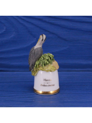 Sutherland наперсток Heron, цапля, серии Birds of Britain, винтажный, коллекционный.