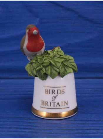 Sutherland наперсток Robin, зарянка, серии Birds of Britain, винтажный, коллекционный