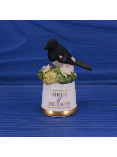 Sutherland наперсток Magpie, сорока, серии Birds of Britain, винтажный, коллекционный