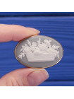 Редкая позолоченная винтажная брошь от Wedgwood серый Jasper