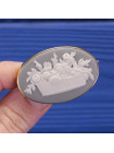 Редкая позолоченная винтажная брошь от Wedgwood серый Jasper