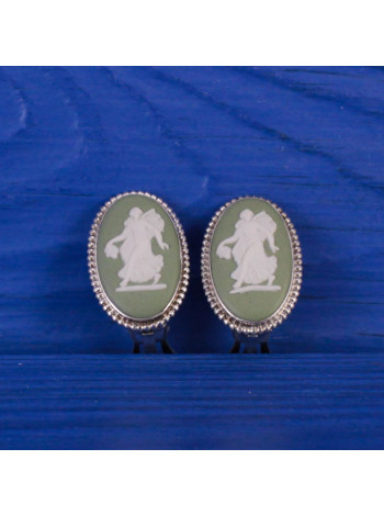Винтажные клипсы Wedgwood редкого дизайна