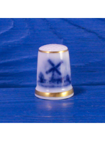 Royal Mosa наперсток Holland Windmill, Thimbles of the World's Greatest Porcelain Houses