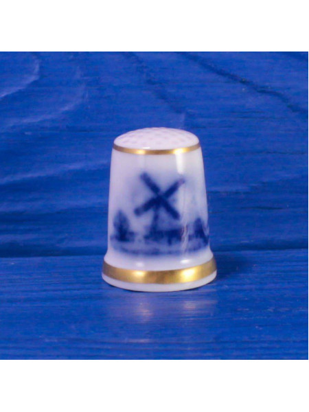 Royal Mosa наперсток Holland Windmill, Thimbles of the World's Greatest Porcelain Houses