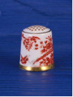 Royal Crown Derby наперсток Red Aves, винтажный, коллекционный, фарфоровый, Thimble Collectors Club, в оригинальной коробочке
