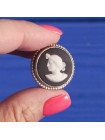 Винтажные клипсы редкого дизайна от Wedgwood чёрный Jasper