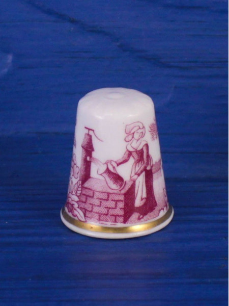 Spode наперсток Girl at Well, винтажный, коллекционный