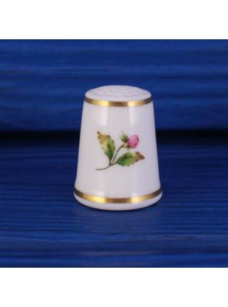 Винтажный фарфоровый наперсток от Royal Worcester коллекционной серии Thimbles of the Worlds Greatest Porcelain Houses. Англия, 1980-е годы