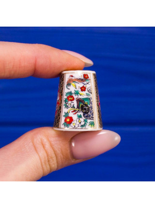 Shibata наперсток Imari, коллекционный, винтажный, Thimble Collectors Club, Япония, 1988 год в оригинальной коробочке
