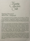 Minton наперсток Spring Bouquet, винтажный, коллекционный, фарфоровый, Thimble Collectors Club