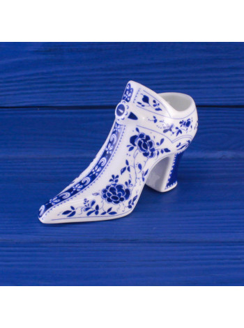 Princess Royale туфелька Delft Blue and White Pattern, миниатюрная, винтажная, коллекционная, декоративная