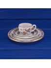 Редкое винтажное миниатюрное трио дизайна Kutani Crane от Wedgwood