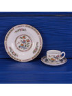 Редкое винтажное миниатюрное трио дизайна Kutani Crane от Wedgwood
