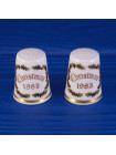 Royal Worcester наперсток Christmas 1983, коллекционный, винтажный, фарфоровый
