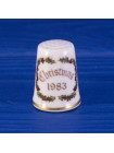 Royal Worcester наперсток Christmas 1983, коллекционный, винтажный, фарфоровый
