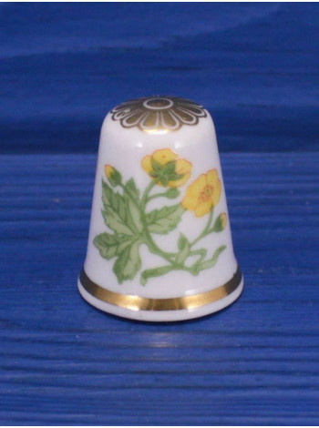 Spode наперсток The Flower of the Year Buttercup, винтажный, коллекционный, Thimble Collectors Club