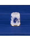 Коллекционный винтажный наперсток Blue Chrysanthemum, изготовленный Longton Hall в оригинальной коробочке