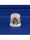 Коллекционный винтажный наперсток Butterfly, изготовленный Elg & Elg Porslin специально для Thimble Collectors Club. Швеция, 1991 год, в оригинальной коробочке