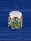 Davenport наперсток Scene through the Rose Arbour, винтажный, коллекционный, Thimble Collectors Club