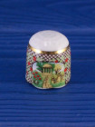 Davenport наперсток Scene through the Rose Arbour, винтажный, коллекционный, Thimble Collectors Club