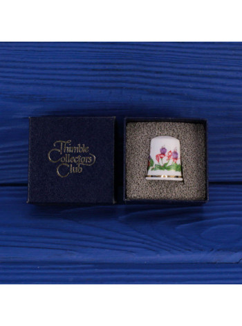 DuBarry наперсток Fuchsias, винтажный, коллекционный, фарфоровый, Thimble Collectors Club, Франция, 1990-е годы