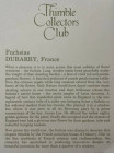 DuBarry наперсток Fuchsias, винтажный, коллекционный, фарфоровый, Thimble Collectors Club, Франция, 1990-е годы