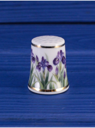 Коллекционный винтажный наперсток Iris от Suizan, Thimble Collectors Club, Япония, 1980-е годы, в коробочке