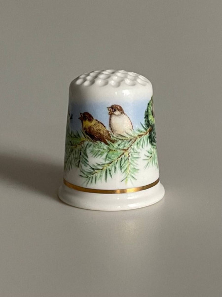 Heritage Coast наперсток Goldcrest, винтажный, коллекционный, фарфоровый, Thimble Collectors Club