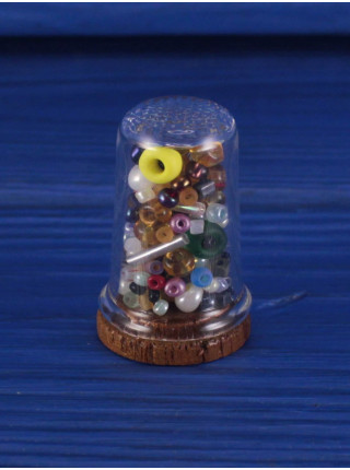 Коллекционный наперсток Glitter Beads с сертификатом, выпущенный в 2003 году специально для Thimble Collector Guild