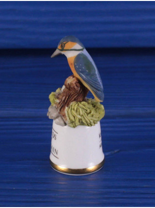 Sutherland наперсток Kingfisher, зимородок, серии Birds of Britain, винтажный, коллекционный