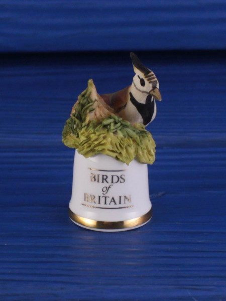 Sutherland наперсток Lapwing, чибис, серии Birds of Britain, винтажный, коллекционный